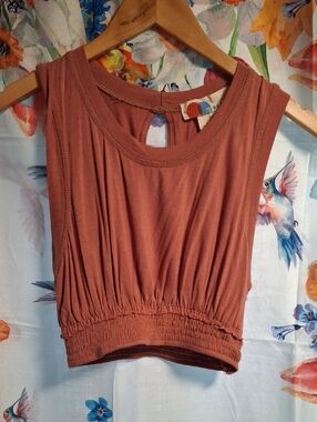 Free People Sleeveless Gathered Crop Top - Size Small
